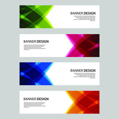 Naklejka premium Vector Abstract design banner web template