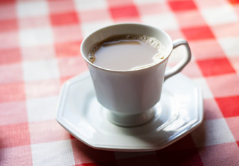 Cup of coffee on the table