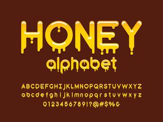 Vector of stylized melted alphabet design