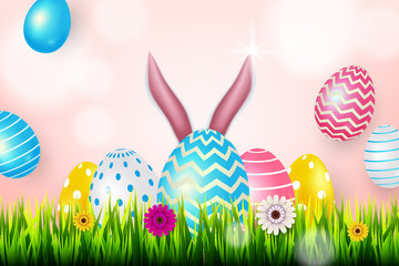 happy easter simple beautiful background graphic vector illustration