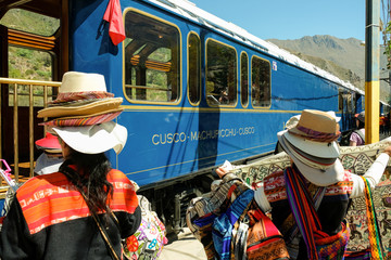  Inca Vendors at the Hiram Bingham train to Machu Picchu