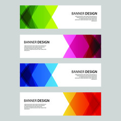 Naklejka premium Vector Abstract design banner web template