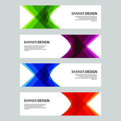 Naklejka premium Vector Abstract design banner web template