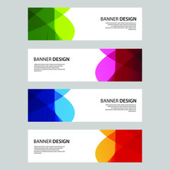 Naklejka premium Vector Abstract design banner web template