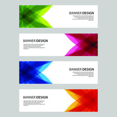 Naklejka premium Vector Abstract design banner web template