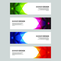 Naklejka premium Vector Abstract design banner web template