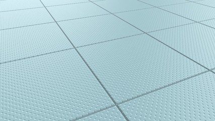 Abstrack Sky Blue Lether Square Sheet. 3D illustration. 3D high quality rendering.