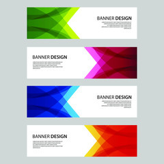 Naklejka premium Vector Abstract design banner web template