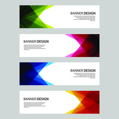 Naklejka premium Vector Abstract design banner web template