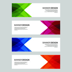 Naklejka premium Vector Abstract design banner web template