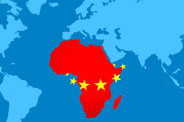 Concept image of China-Africa economic relations, Bilateral trade,