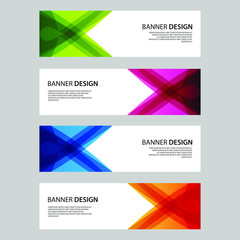 Naklejka premium Vector Abstract design banner web template