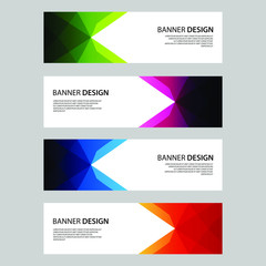 Naklejka premium Vector Abstract design banner web template