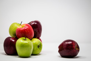Apples on Isolated White Background