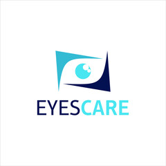 simple modern symbol or icon with eyes vector for medical logo design template