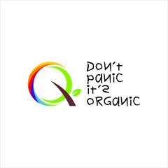 simple modern organic type with vibrant color round tree vector for print art or nature logo design template