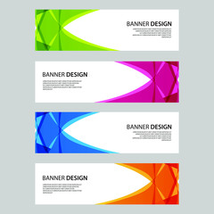 Naklejka premium Vector Abstract design banner web template
