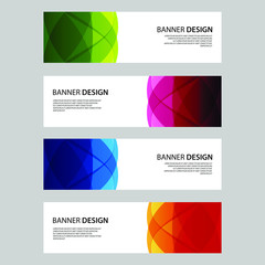 Naklejka premium Vector Abstract design banner web template