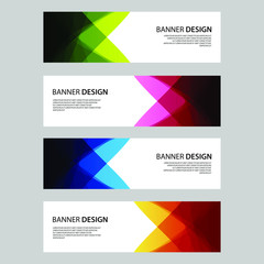 Naklejka premium Vector Abstract design banner web template