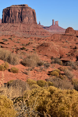 Unique landscapes in Monument Valley tribal park