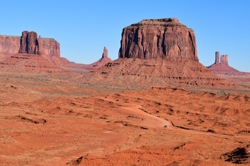 Unique landscapes in Monument Valley tribal park