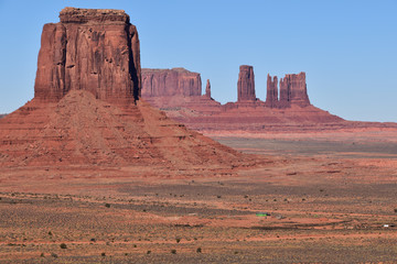 Unique landscapes in Monument Valley tribal park