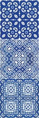 Antique azulejo tiles patchwork.