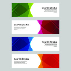 Naklejka premium Vector Abstract design banner web template