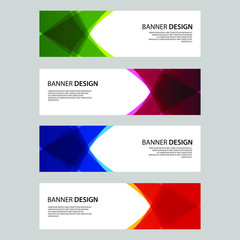Naklejka premium Vector Abstract design banner web template