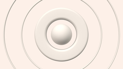 abstract sphere circle target 3d rendering scene