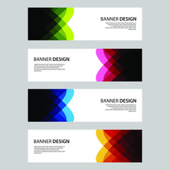 Naklejka premium Vector Abstract design banner web template