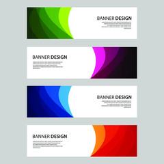 Naklejka premium Vector Abstract design banner web template