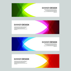 Naklejka premium Vector Abstract design banner web template