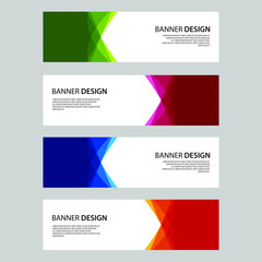 Naklejka premium Vector Abstract design banner web template
