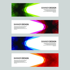 Naklejka premium Vector Abstract design banner web template
