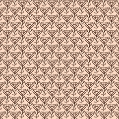 Obraz premium Seamless Vintage Hand Drawn Flower Pattern