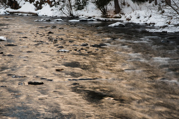 flowing cold water