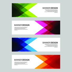 Naklejka premium Vector Abstract design banner web template