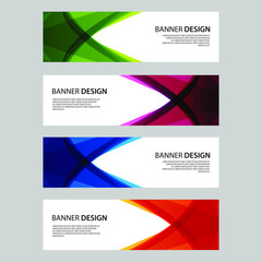 Naklejka premium Vector Abstract design banner web template