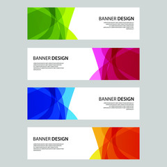 Naklejka premium Vector Abstract design banner web template