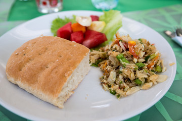 Salt fish plate Tobago traditional food