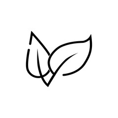 leaf icon in trendy flat design