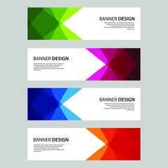 Naklejka premium Vector Abstract design banner web template