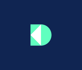 Letter D abstract vector logo design. Creative minimalism  Logo Icon Minimal emblem design template