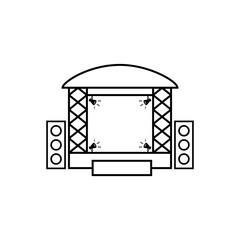 Fototapeta premium stage icon in trendy flat design