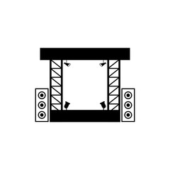stage icon in trendy flat design