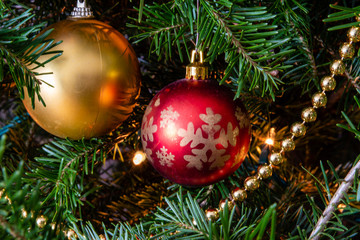 Christmas decoration on the Christmas tree 