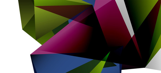 Vintage abstract template with triangle mosaic composition vecton white background. Simple design background. Modern flat design. Beautiful vector pattern.