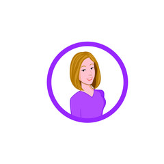 vector of Woman logo icon avatar logo design   eps format