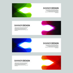 Naklejka premium Vector Abstract design banner web template